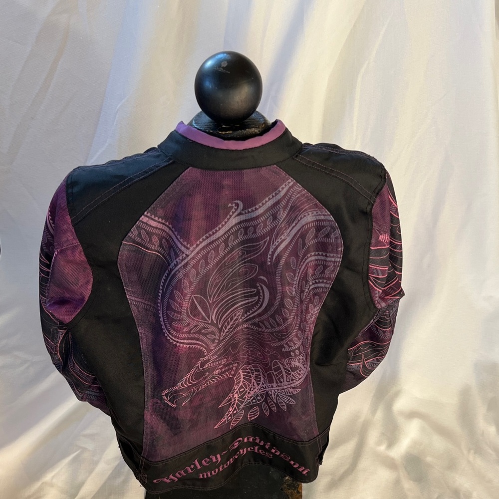 Purple And Black Patterned Jacket - image 2